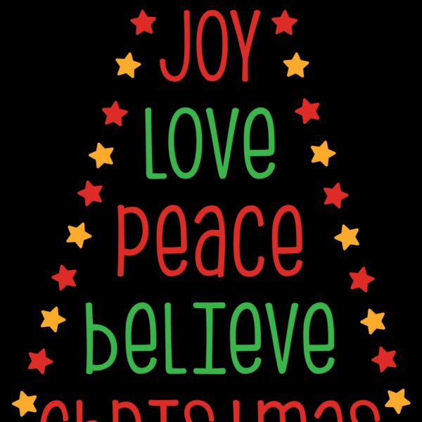 Joy Love Peace Believe Tree (0610) Thumbnail