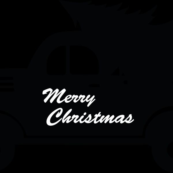 Merry Xmas Truck Silhouette (0728) Thumbnail