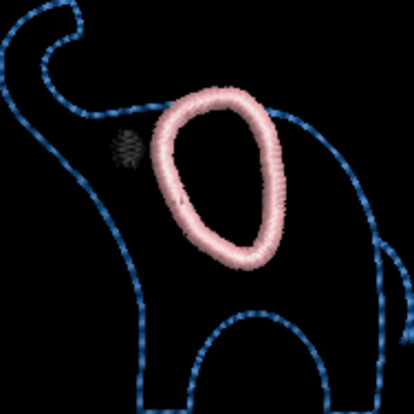 Elephant Line Art (0263) Thumbnail