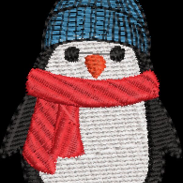 Penguin in Hat and Scarf (0318) Thumbnail
