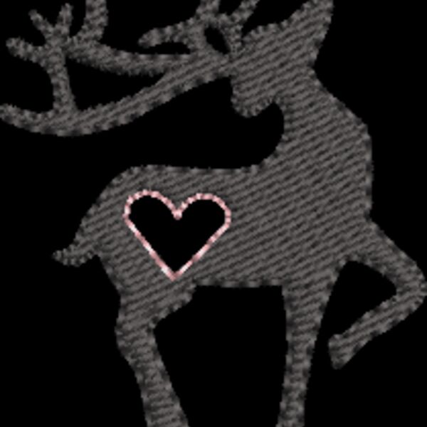 Deer with Heart Silhouette (0321) Thumbnail