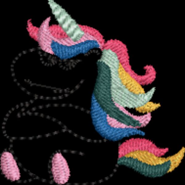 Grumpy Unicorn Line Art (0399) Thumbnail