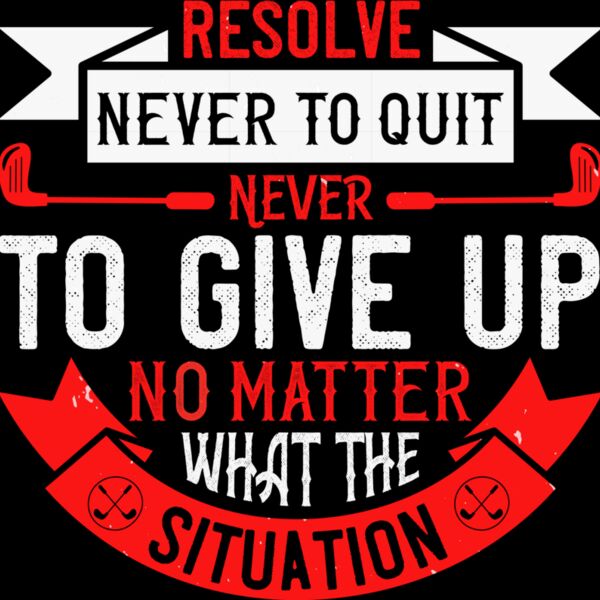 Never Quit Golf Quote Thumbnail
