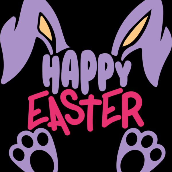 Happy Easter with Purple Bunny Thumbnail