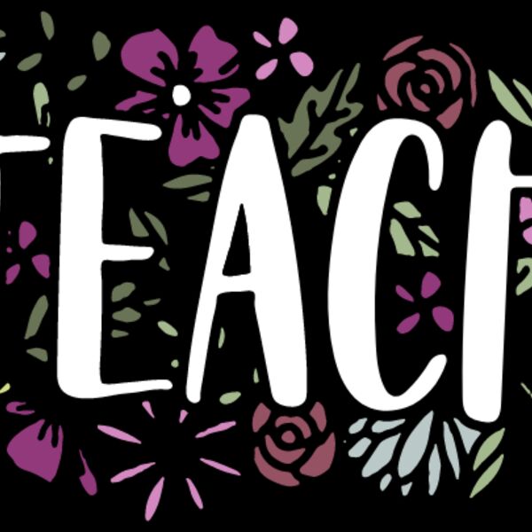 Teach Floral Doodle  Full Colour  Thumbnail